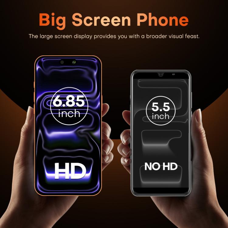 i17 Pro Max / A19, 4GB+64GB, 6.85 inch Android 8.1 MTK6762 Octa Core, Network: 4G, Dual SIM, EU Plug, EU Plug