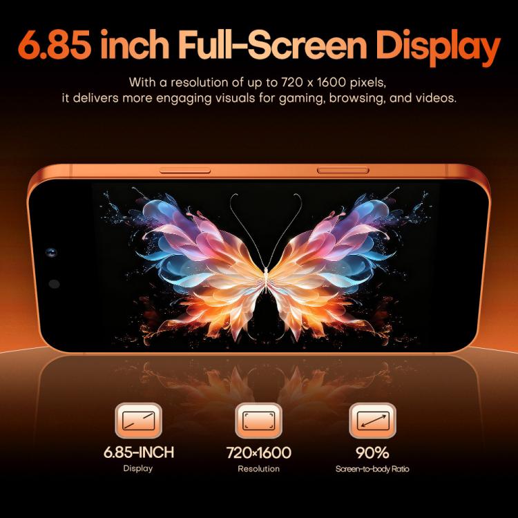 i17 Pro Max / A19, 4GB+64GB, 6.85 inch Android 8.1 MTK6762 Octa Core, Network: 4G, Dual SIM, EU Plug, EU Plug