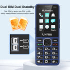 UNIWA V2000 Elder Keypad Phone, 2.4 inch Unisoc T107, 1700mAh Battery, LED Flashlight, SOS, Network: 4G, US Plug, US Plug