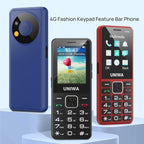 UNIWA V2000 Elder Keypad Phone, 2.4 inch Unisoc T107, 1700mAh Battery, LED Flashlight, SOS, Network: 4G, UK Plug, UK Plug