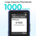 UNIWA V2000 Elder Keypad Phone, 2.4 inch Unisoc T107, 1700mAh Battery, LED Flashlight, SOS, Network: 4G, UK Plug, UK Plug