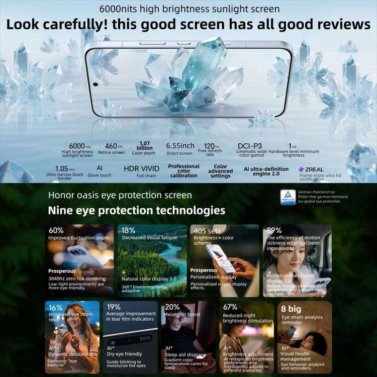 Honor 500 Pro, 12GB+512GB, Screen Fingerprint, 6.55 inch MagicOS 10.0 / Android 16 Snapdragon 8 Elite Gen 4 Octa Core, Network: 5G, NFC, OTG, Honor 500 Pro, 12GB+512GB