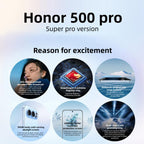 Honor 500 Pro, 12GB+512GB, Screen Fingerprint, 6.55 inch MagicOS 10.0 / Android 16 Snapdragon 8 Elite Gen 4 Octa Core, Network: 5G, NFC, OTG, Honor 500 Pro, 12GB+512GB