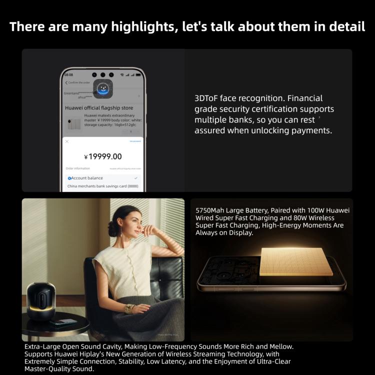 HUAWEI Mate 80 Pro, 16GB+1TB, Side Fingerprint Identification, 6.75 inch HarmonyOS 6.0 Kirin 9030, NFC, OTG, Not Support Google Play, 16GB+1TB