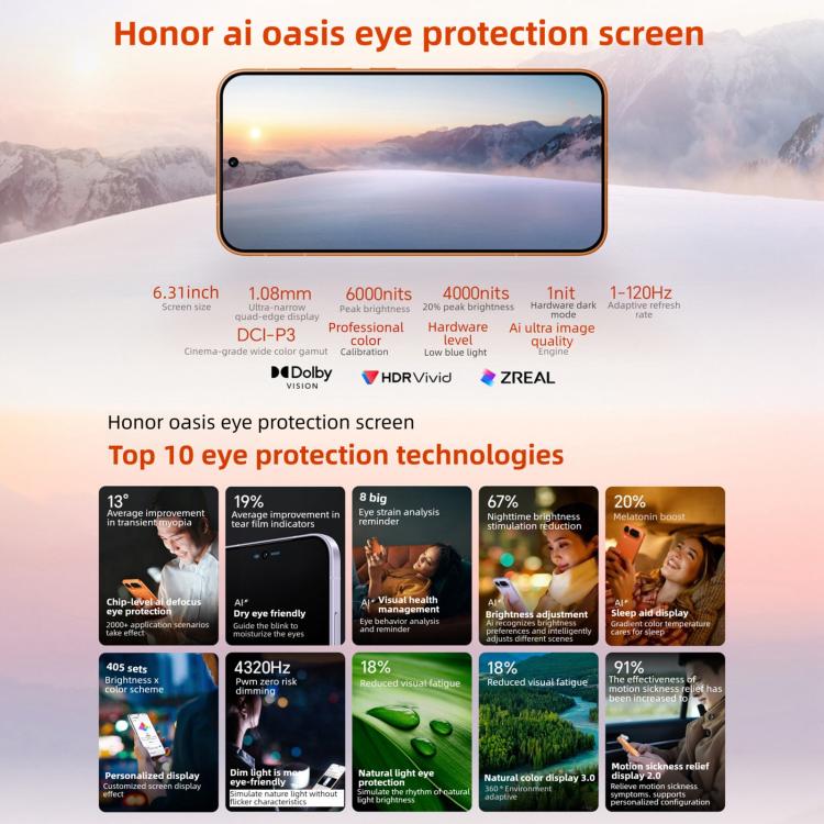 Honor Magic8 Pro Air, 16GB+1TB, Screen Fingerprint, 6.31 inch MagicOS 10.0 / Android 16 Dimensity 9500 Octa Core, Network: 5G, NFC, OTG, 16GB+1TB