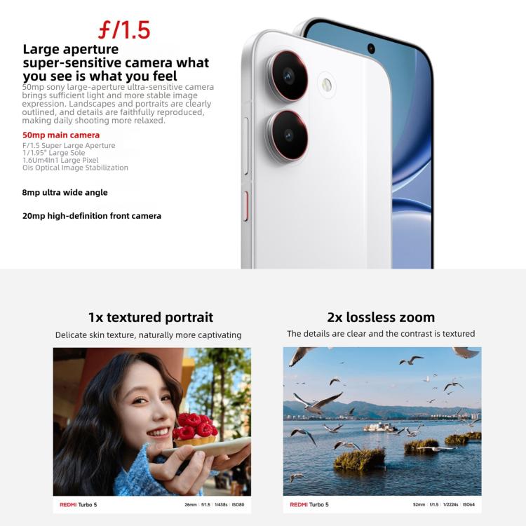 Xiaomi REDMI Turbo 5, 12GB+256GB, 6.59 inch Xiaomi HyperOS 3 Dimensity 8500-Ultra Octa Core, NFC, Network: 5G, 12GB+256GB