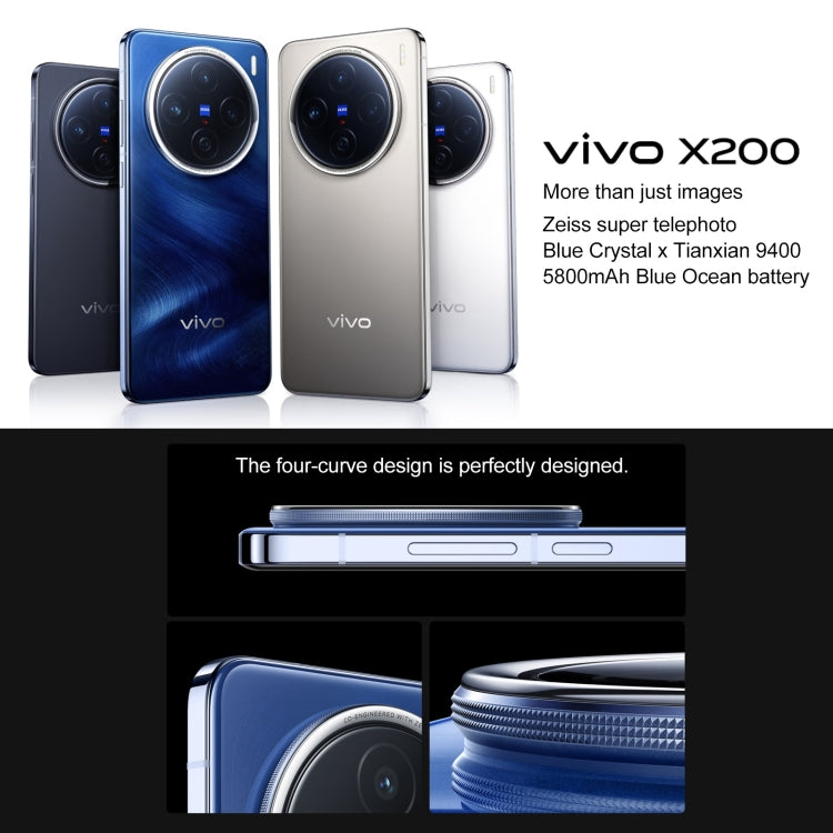 vivo X200, 12GB+512GB, Face ID / Screen Fingerprint Identification, 6.67 inch Android 15 Dimensity 9400 Octa Core, OTG, NFC, Network: 5G, Support Google Play, X200, 12GB+512GB