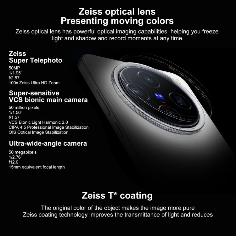 vivo X200, 16GB+512GB, Face ID / Screen Fingerprint Identification, 6.67 inch Android 15 Dimensity 9400 Octa Core, OTG, NFC, Network: 5G, Support Google Play, X200, 16GB+512GB