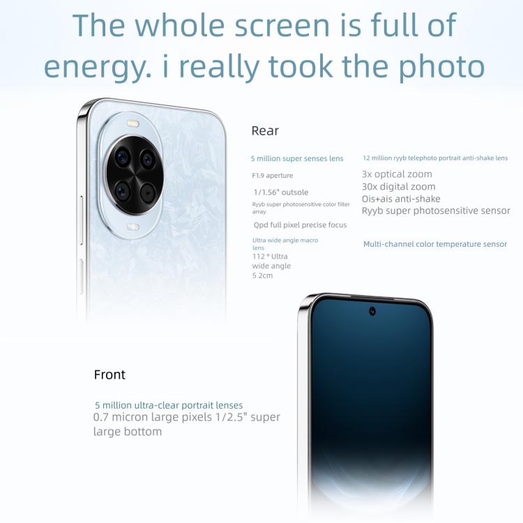 Huawei nova 14, 12GB+512GB, Side Fingerprint Identification, 6.7 inch HarmonyOS 5.0, NFC, OTG, Not Support Google Play, nova 14, 12GB+512GB