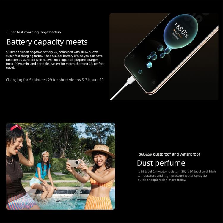 Huawei nova 14 Ultra, 12GB+1TB, Side Fingerprint Identification, 6.81 inch HarmonyOS 5.0, NFC, OTG, Not Support Google Play, 12GB+1TB