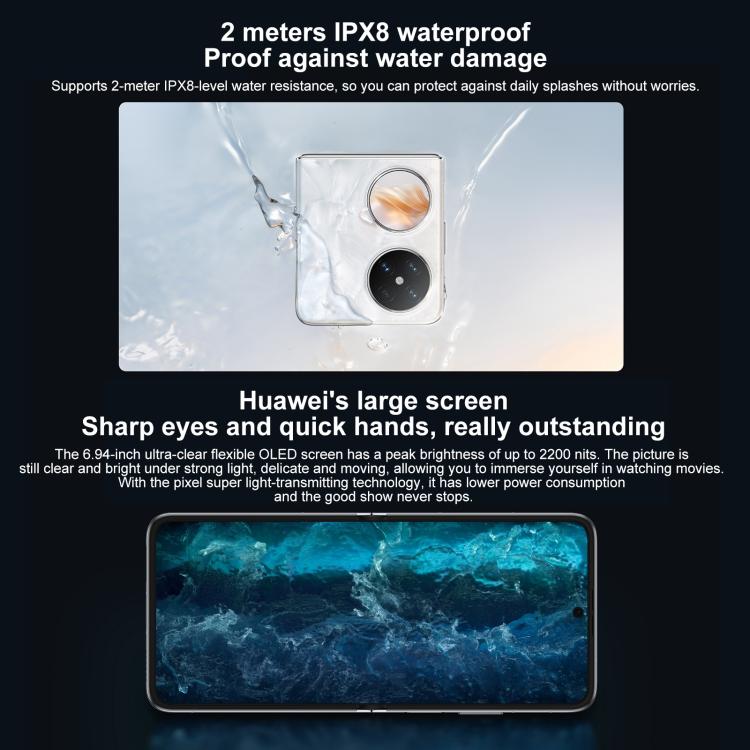 HUAWEI Pocket 2 Premium Edition, 12GB+512GB, 6.94 inch + 1.15 inch HarmonyOS 4.3 Octa Core, OTG, NFC, Not Support Google Play, 12GB+512GB