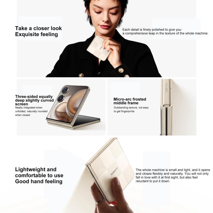 Xiaomi MIX Flip 2, 16GB+1TB, 6.86 inch + 4.01 inch Xiaomi HyperOS 2 Snapdragon 8 Elite Octa Core, NFC, Network: 5G, 16GB+1TB