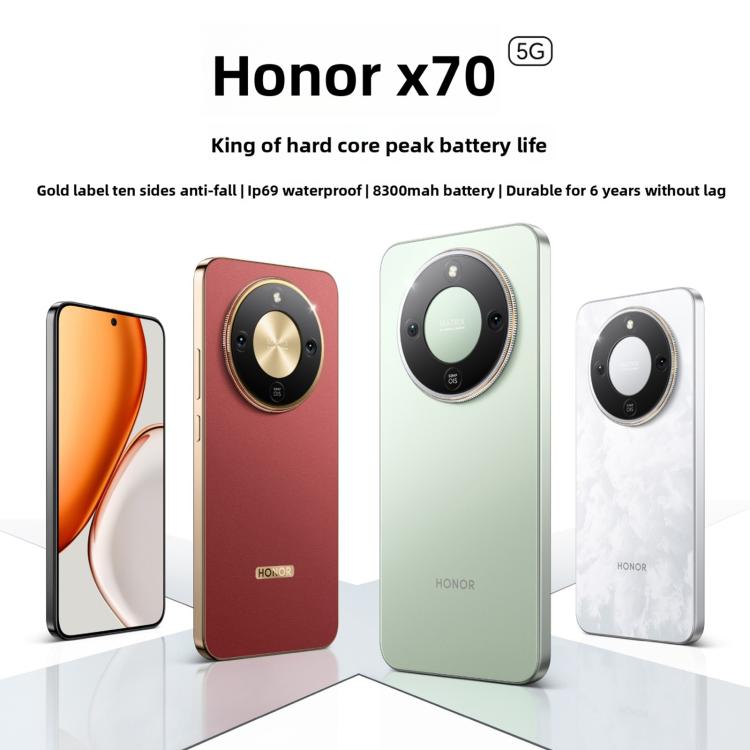 Honor X70, 12GB+512GB, Screen Fingerprint, 6.79 inch MagicOS 9.0 Snapdragon 6 Gen 4 Octa Core, Network: 5G, OTG, NFC, Support Google Play, 12GB+512GB