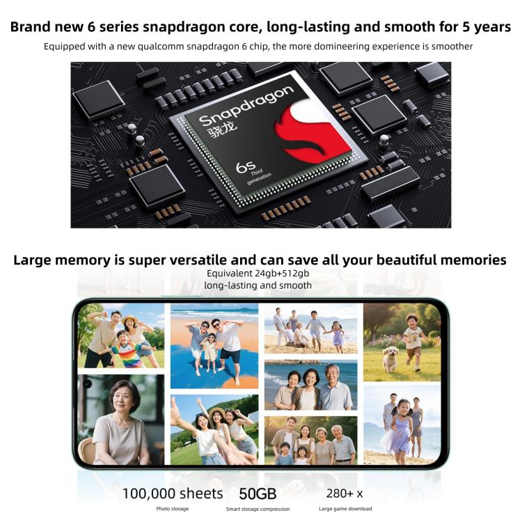 Honor Play 70 Plus, 12GB+512GB, Side Fingerprint, 6.77 inch MagicOS 9.0 Snapdragon 6s Gen 3 Octa Core, Network: 5G, NFC, OTG, 12GB+512GB