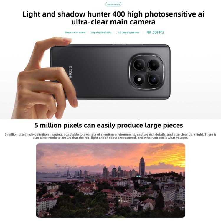 Xiaomi Redmi Note 15 5G, 8GB+256GB, 6.77 inch Xiaomi HyperOS 2 Snapdragon 6 Gen 3 Octa Core, Network: 5G, 8GB+256GB