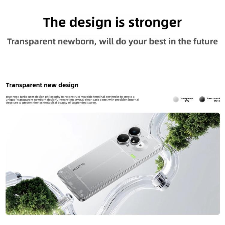 Realme Neo7 Turbo, 12GB+256GB, 6.8 inch Android 15 / Realme UI 6.0 MediaTek Dimensity 9400e Octa Core, NFC, Network: 5G, Support Google Play, 12GB+256GB