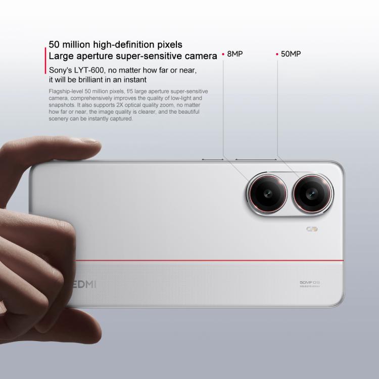 Xiaomi REDMI Turbo 4, 16GB+512GB, 6.67 inch Xiaomi HyperOS 2 Dimensity 8400-Ultra Octa Core 3.0GHz, NFC, Network: 5G, 16GB+512GB