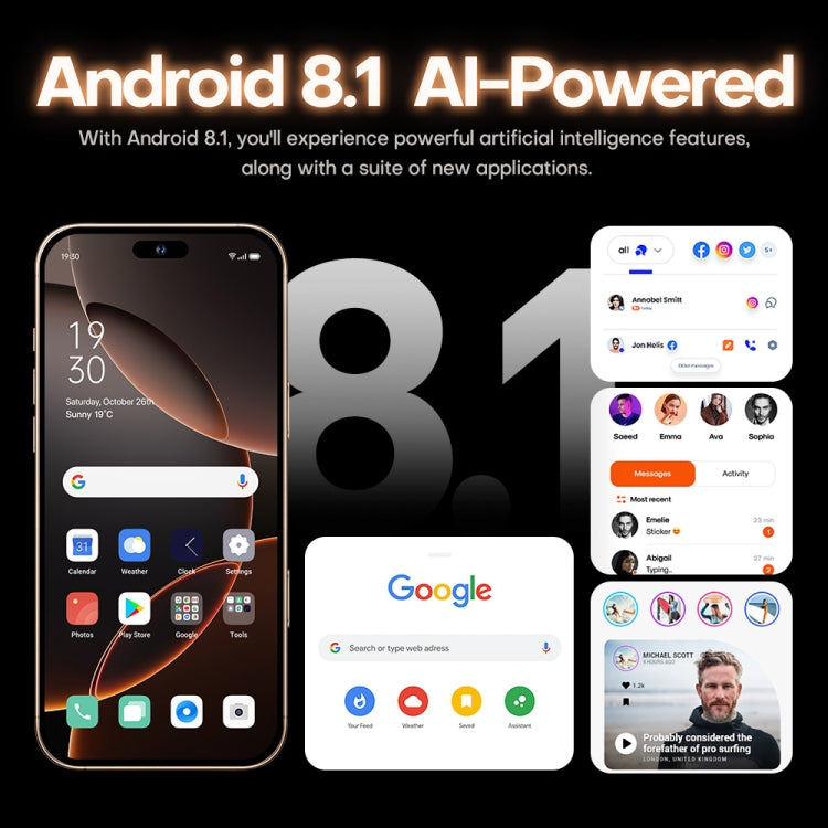 i16 Pro Max / A08, 3GB+32GB, 6.73 inch Screen, Face Identification, Android 8.1 MTK6753 Octa Core, Network: 3G, Dual SIM, AU Plug, i16 Pro Max / A08, AU Plug