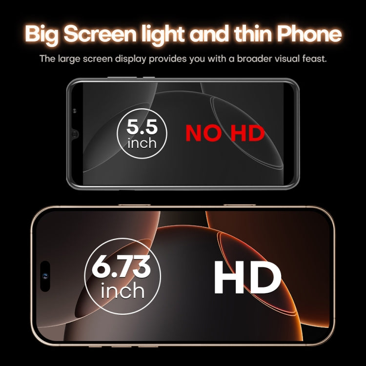 i16 Pro Max / A08, 3GB+32GB, 6.73 inch Screen, Face Identification, Android 8.1 MTK6753 Octa Core, Network: 3G, Dual SIM, UK Plug, i16 Pro Max / A08, UK Plug