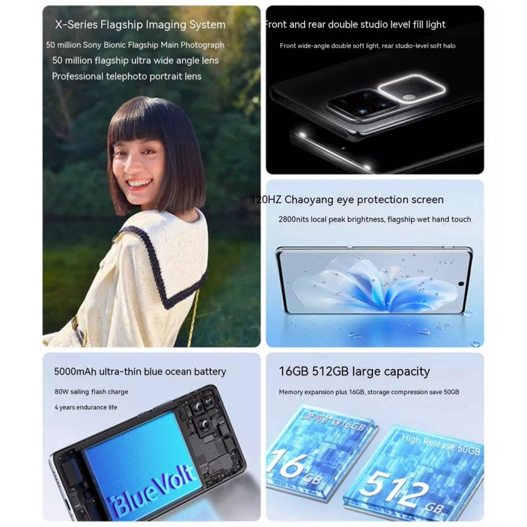 vivo S18 Pro, Triple Back Cameras, 16GB+512GB, Face ID Screen Fingerprint Identification, 6.78 inch Android 14.0 OriginOS 4 Dimensity 9200+ Octa Core 3.35GHz, OTG, NFC, Network: 5G, Support Google Play, 16GB+512GB, vivo S18 Pro, 16GB+512GB