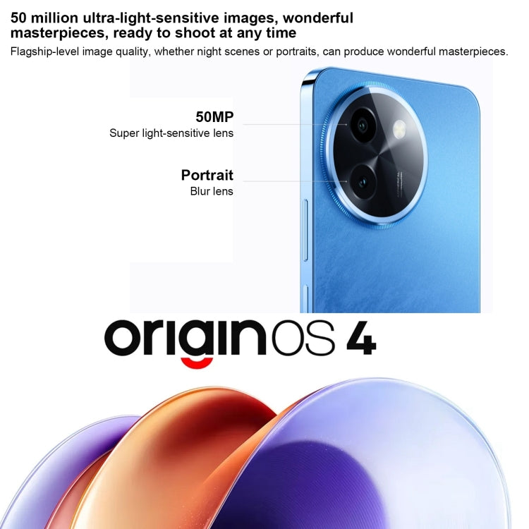 vivo Y200i, Dual Back Cameras, 12GB+256GB, Face ID Screen Fingerprint Identification, 6.72 inch Android 14.0 OriginOS 4 Snapdragon 4 Gen 2 Octa Core 2.2GHz, OTG, Network: 5G, Support Google Play, vivo Y200i, 12GB+256GB