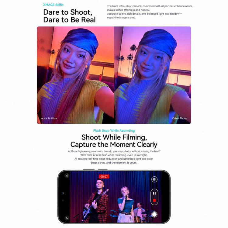Huawei nova 16 Ultra, 12GB+1TB, Side Fingerprint Identification, 6.84 inch HarmonyOS 6.1 Kirin 9010S Octa Cora, NFC, OTG, Not Support Google Play, 12GB+1TB