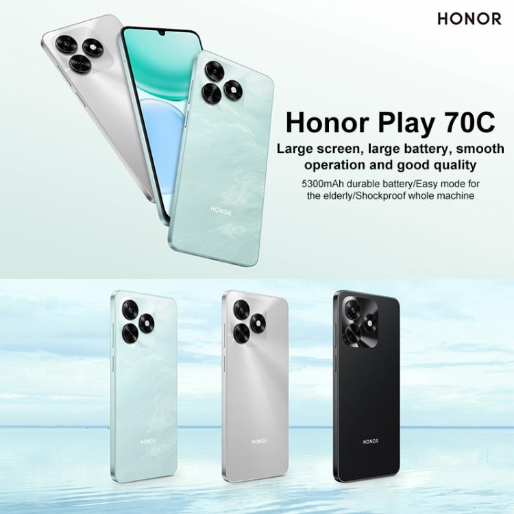 Honor Play 70C, 4GB+64GB, 6.75 inch MagicOS 9.0 Android 15 MediaTek Helio G81 Ultra Octa Core, Network: 4G, OTG, 4GB+64GB