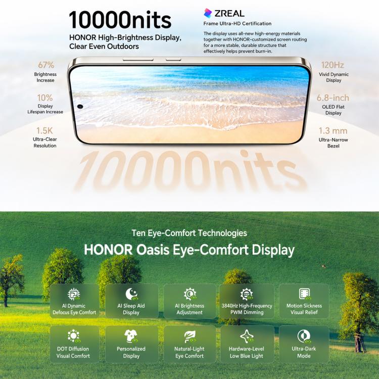 Honor X80 Pro Max, 8GB+128GB, Screen Fingerprint, 6.8 inch MagicOS 10.0 Snapdragon 6 Gen 5 Octa Core, Network: 5G, NFC, OTG, 8GB+128GB