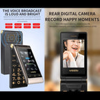 2.8 inch + 2.4 inch, 5900mAh Battery, Support FM, SOS, GSM, Family Number, Big Keys, Dual SIM