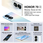 Triple Back Cameras, Screen Fingerprint Identification, 6.78 inch Magic UI 6.1 Dimensity 8000 Octa Core up to 2.75GHz, Network: 5G, OTG, NFC, Not Support Google Play, Honor 70 Pro 5G 8GB+256GB, Honor 70 Pro 8GB+256GB