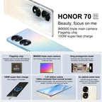 Triple Back Cameras, Screen Fingerprint Identification, 6.78 inch Magic UI 6.1 Dimensity 9000 Octa Core up to 3.05GHz, Network: 5G, OTG, NFC, Not Support Google Play, Honor 70 Pro+ 5G 8GB+256GB