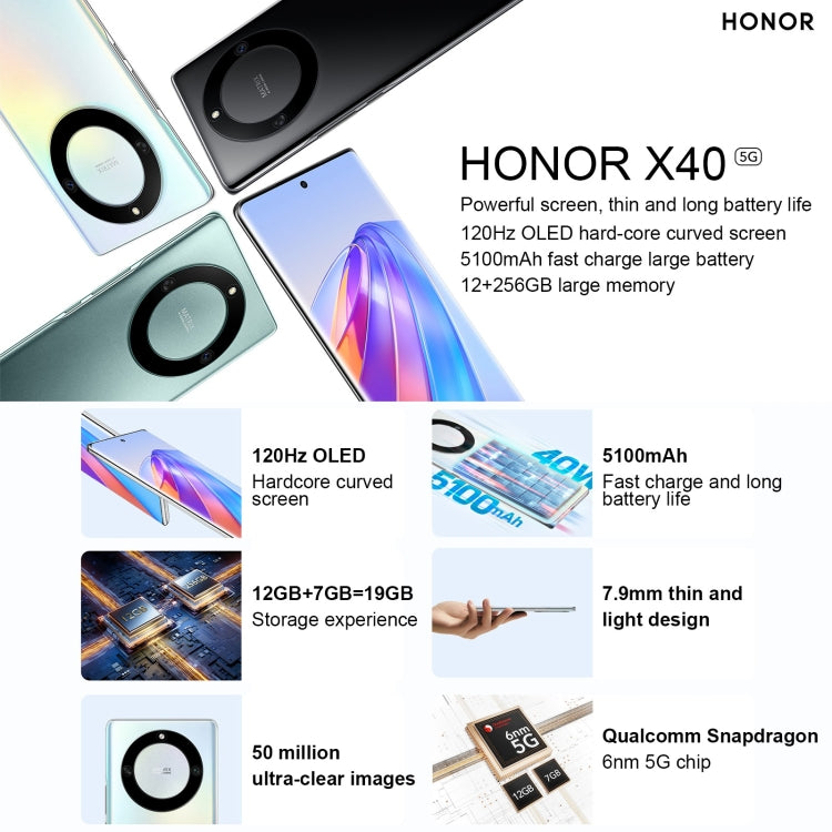 Dual Back Cameras, Screen Fingerprint Identification, 5100mAh Battery, 6.67 inch Magic UI 6.1 / Android 12 Snapdragon 695 Octa Core up to 2.2GHz, Network: 5G, OTG, Not Support Google Play, 8GB+256GB