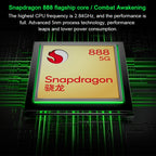 Triple Back Cameras, Side Fingerprint Identification, 4800mAh Battery, 6.81 inch Magic UI 6.1 / Android 12 Snapdragon 888 Octa Core up to 2.84GHz, Network: 5G, OTG, Not Support Google Play, 8GB+256GB
