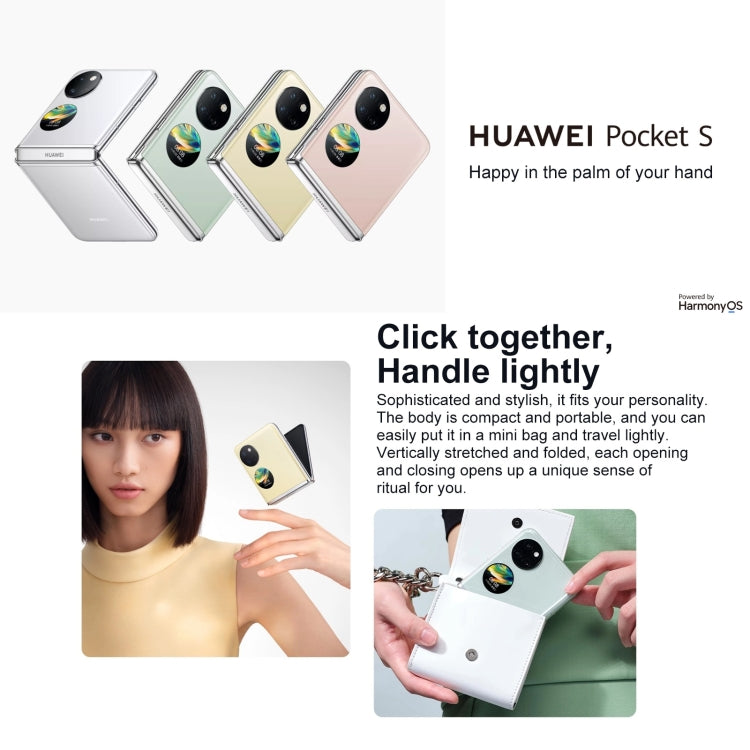 Dual Back Cameras, Side Fingerprint Identification, 6.9 inch + 1.04 inch HarmonyOS 3.0 Snapdragon 778G Octa Core up to 2.42GHz, Network: 4G, OTG, NFC, Not Support Google Play, 256GB Pink, 256GB Gold, 256GB Blue, 256GB Mint Green, 256GB Obsidian Black  ...