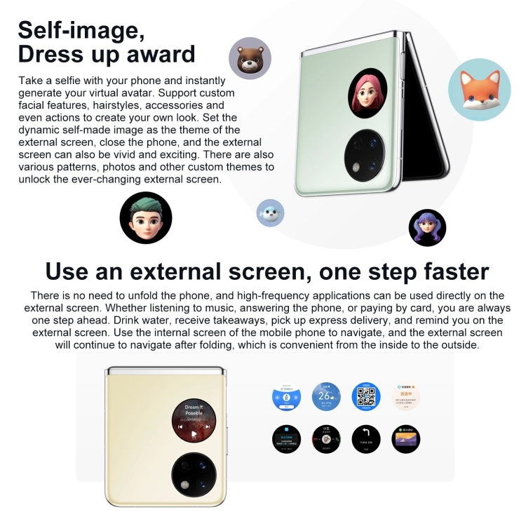 Dual Back Cameras, Side Fingerprint Identification, 6.9 inch + 1.04 inch HarmonyOS 3.0 Snapdragon 778G Octa Core up to 2.42GHz, Network: 4G, OTG, NFC, Not Support Google Play, 256GB Pink, 256GB Gold, 256GB Blue, 256GB Mint Green, 256GB Obsidian Black  ...