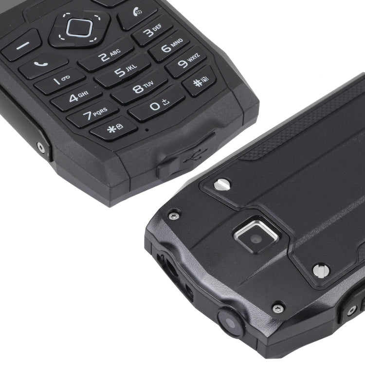 IP68 Waterproof Dustproof Shockproof, 2.4 inch, MTK6261D, 2000mAh Battery, Loud Box Speaker, FM, Network: 2G, Dual SIM