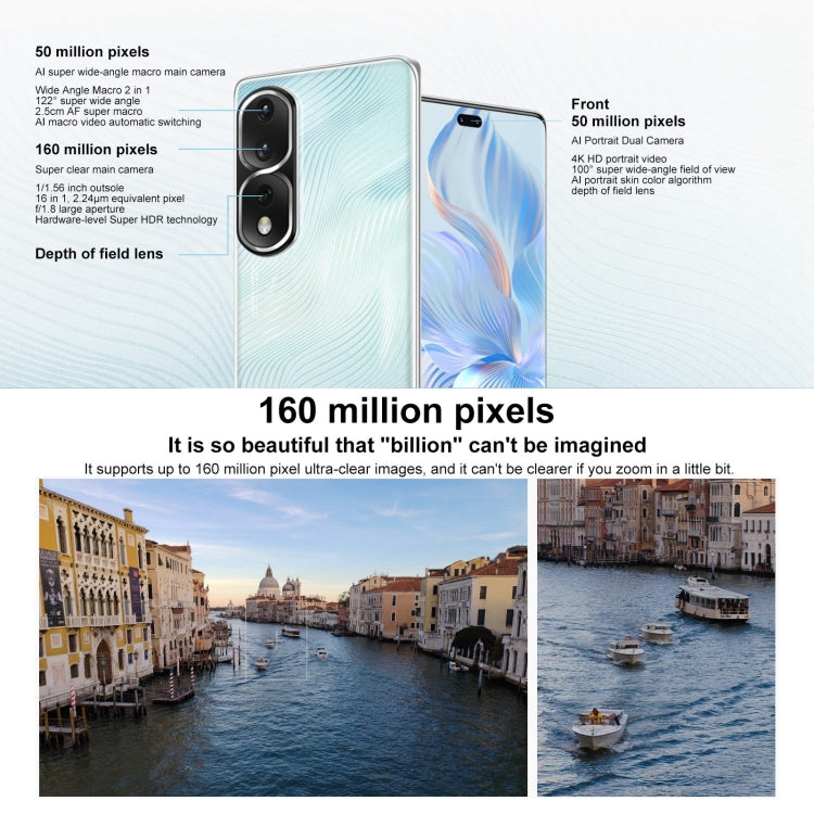 Triple Back Cameras, Screen Fingerprint Identification, 6.78 inch Magic UI 7.0 Qualcomm Snapdragon 8+ Gen1 Octa Core up to  3.0GHz, Network: 5G, OTG, NFC, Not Support Google Play, Honor 80 Pro 5G, 8GB+256GB