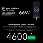 Triple Back Cameras, Screen Fingerprint Identification, 6.67 inch Magic OS 7.0 Android 12 Dimensity 900 MT6877 Octa Core up to 2.4GHz, Network: 5G, OTG, Not Support Google Play, 8GB+256GB