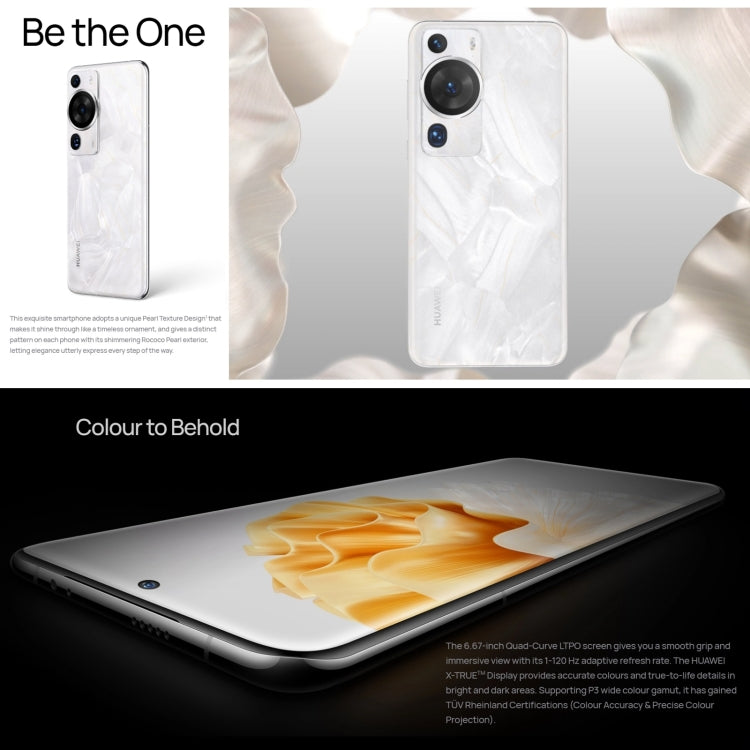 Triple Back Cameras, In-screen Fingerprint Identification, 6.67 inch HarmonyOS 3.1 Qualcomm Snapdragon 8+ 4G Octa Core up to 3.2GHz, Network: 4G, OTG, NFC, Not Support Google Play, P60 Pro, 512GB