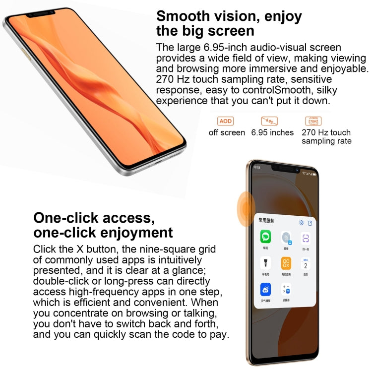 Dual Back Cameras, Side Fingerprint Identification, 7000mAh Battery, 6.95 inch HarmonyOS 3.0 Qualcomm Snapdragon 680 Octa Core 2.4GHz, Network: 4G, OTG, NFC, Not Support Google Play, 256GB Silver, 256GB Black, 256GB Green