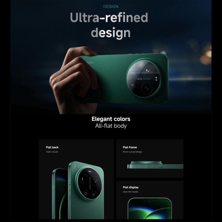 Xiaomi 17 Ultra Global, 16GB+1TB, Ultrasonic Fingerprint, 6.9 inch Xiaomi HyperOS 3 Snapdragon 8 Elite Gen 5 Octa Core, NFC, Network: 5G, 16GB+1TB(Black), 16GB+1TB (Green)