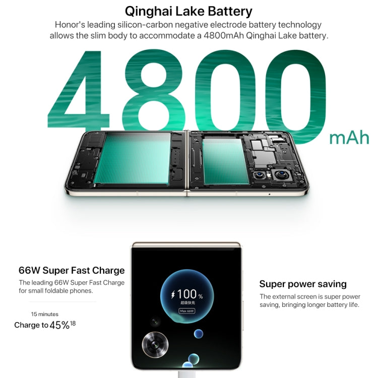 Honor Magic V Flip, 12GB+1TB, 6.8 inch + 4.0 inch Screen MagicOS 8.0 Snapdragon 8+ Gen 1 Octa Core, Network: 5G, NFC, OTG, 12GB+1TB