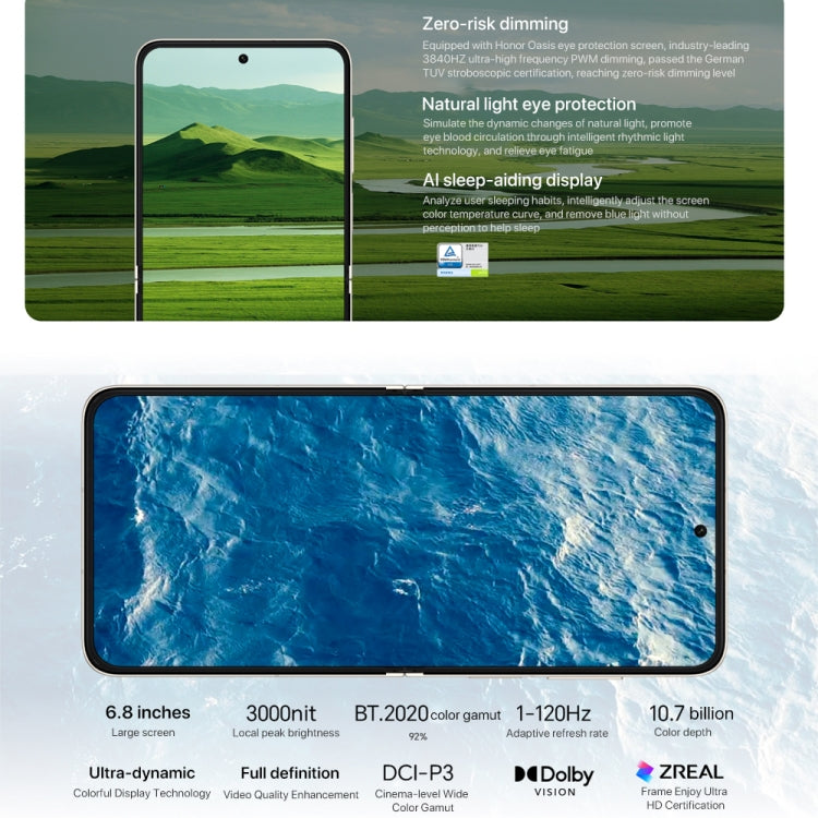 Honor Magic V Flip, 12GB+1TB, 6.8 inch + 4.0 inch Screen MagicOS 8.0 Snapdragon 8+ Gen 1 Octa Core, Network: 5G, NFC, OTG, 12GB+1TB