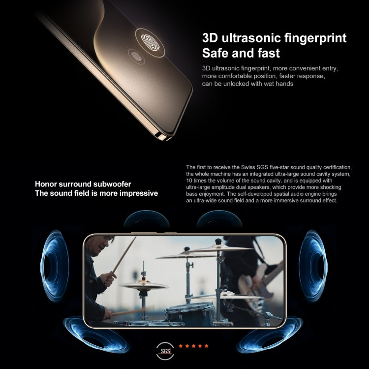 Honor Magic7, 12GB+512GB, Screen Fingerprint, 6.78 inch MagicOS 9.0 / Android 15 Snapdragon 8 Elite 3nm Octa Core, Network: 5G, NFC, OTG, Not Support Google Play, 12GB+512GB