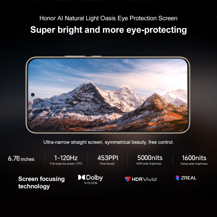 Honor Magic7, 16GB+1TB, Screen Fingerprint, 6.78 inch MagicOS 9.0 / Android 15 Snapdragon 8 Elite 3nm Octa Core, Network: 5G, NFC, OTG, Not Support Google Play, 16GB+1TB
