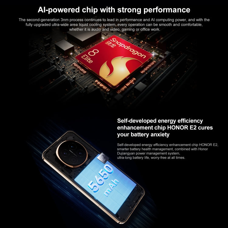 Honor Magic7, 16GB+512GB, Screen Fingerprint, 6.78 inch MagicOS 9.0 / Android 15 Snapdragon 8 Elite 3nm Octa Core, Network: 5G, NFC, OTG, Not Support Google Play, 16GB+512GB