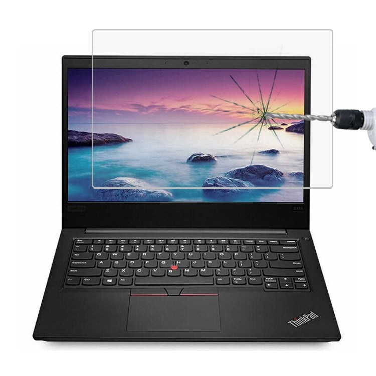 0.4mm 9H Surface Hardness Full Screen Tempered Glass Film for Lenovo ThinkPad E485 14 inch, Lenovo E485