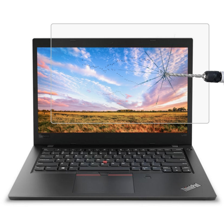 0.4mm 9H Surface Hardness Full Screen Tempered Glass Film for Lenovo ThinkPad L480 14 inch, Lenovo L480