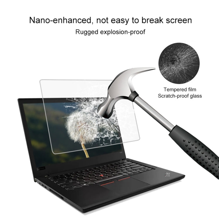 0.4mm 9H Surface Hardness Full Screen Tempered Glass Film for Lenovo ThinkPad A485 14 inch, Lenovo A485