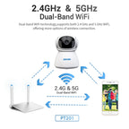 ESCAM PT201 HD 1080P Dual-band WiFi IP Camera, Support Night Vision / Motion Detection / Auto Tracking / TF Card / Two-way Audio, EU Plug, PT201